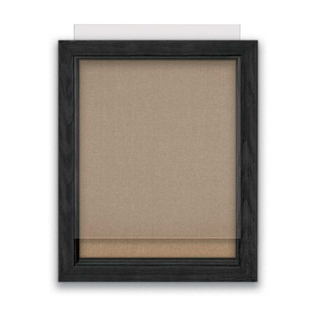 United Visual Products Indoor Enclosed Combo Board, 72"x36", Bronze Frame/Black & Amethyst UVCB7236BZ-BLACK-AMETHY